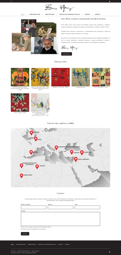 Desarrollo página web Enric Alfons