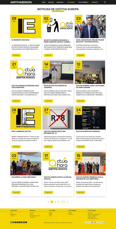 Desarrollo web de Iustitia Europa