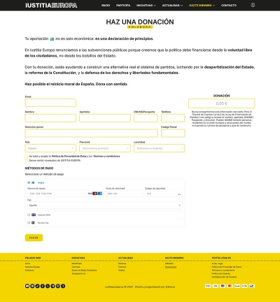Desarrollo web de Iustitia Europa