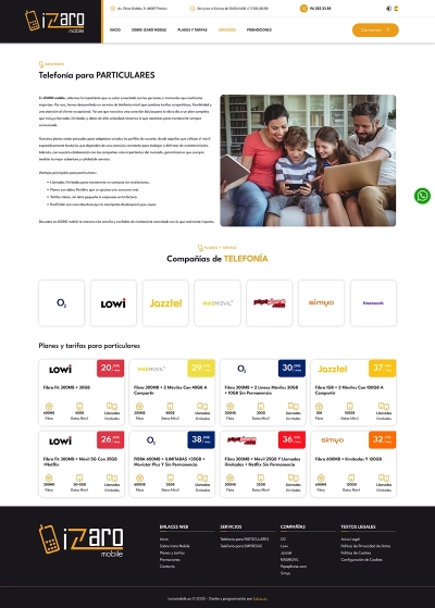 Diseño Web de Izaro Mobile