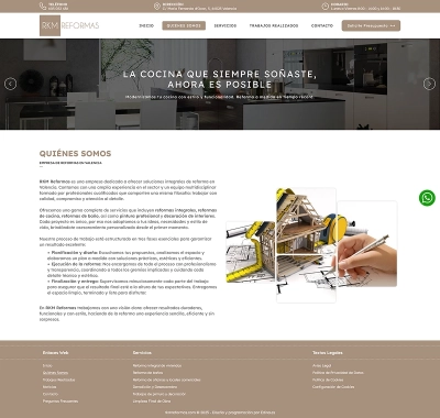 Diseño web para RKM Reformas