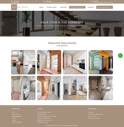 Diseño web para RKM Reformas