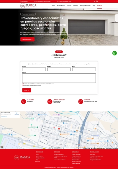 Web Corporativa Puertas Rayca