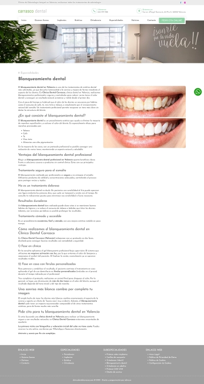 Diseño web Clínica Dental Carrasco