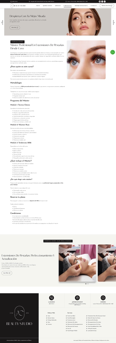 Desarrollo Web AC Beauty Studios