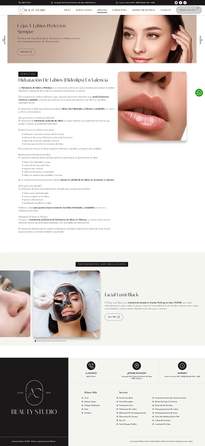 Desarrollo Web AC Beauty Studios