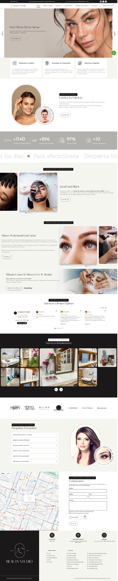 Desarrollo Web AC Beauty Studios