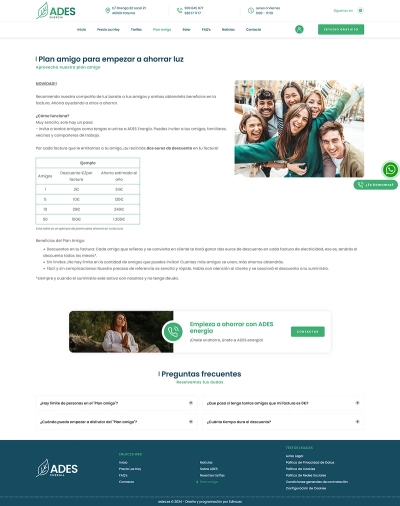 Sitio web corporativo Ades