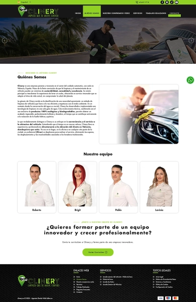 Diseño web a medida para Clinery