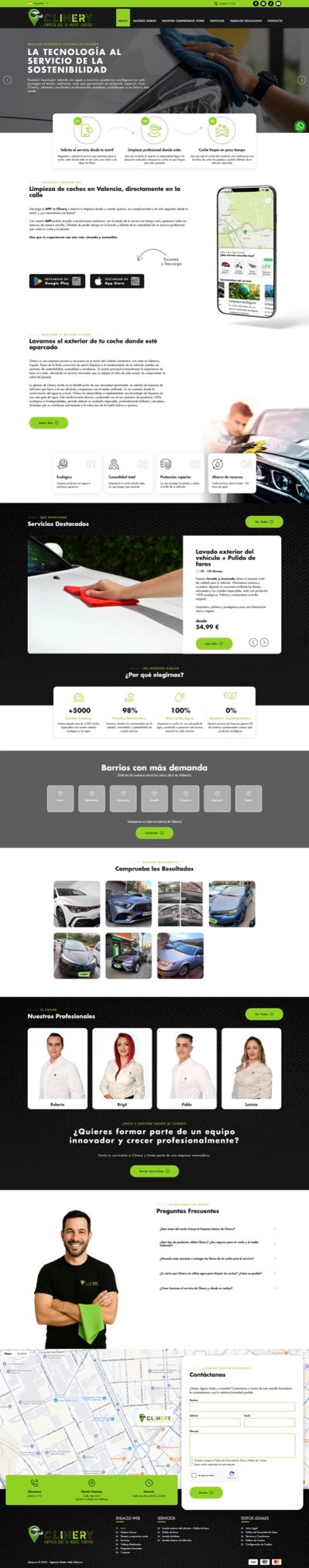 Diseño web a medida para Clinery