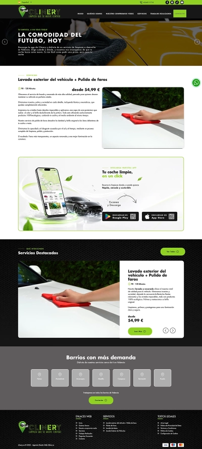 Diseño web a medida para Clinery