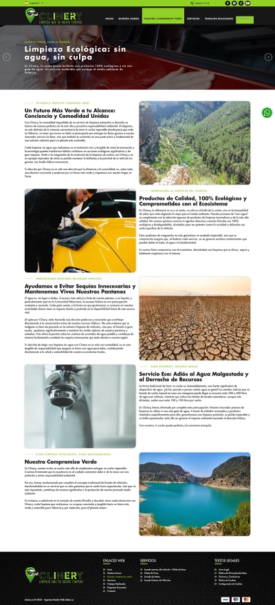 Diseño web a medida para Clinery