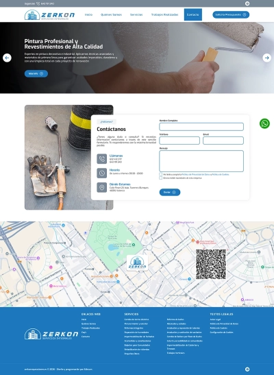 Página web corporativa de Zerkon Reparaciones