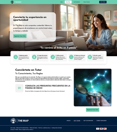 Desarrollo web para The Map