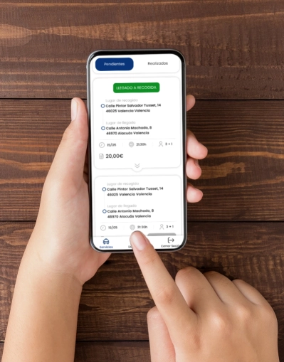 Aplicación para la gestión de servicios y flotas de taxis 