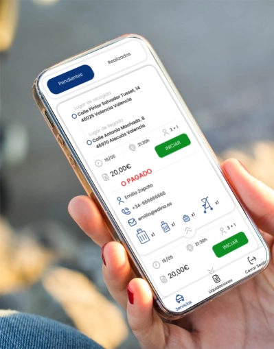 Aplicación para la gestión de servicios y flotas de taxis 