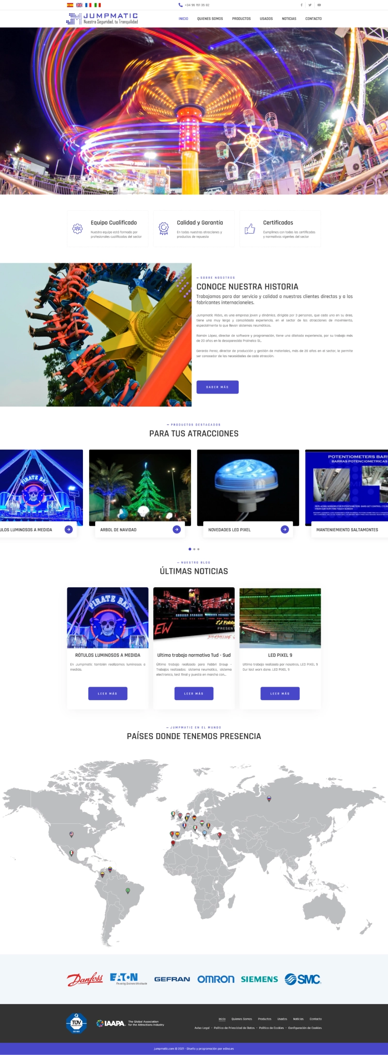 Actualización del diseño de sitio web Jumpmatic Restyle