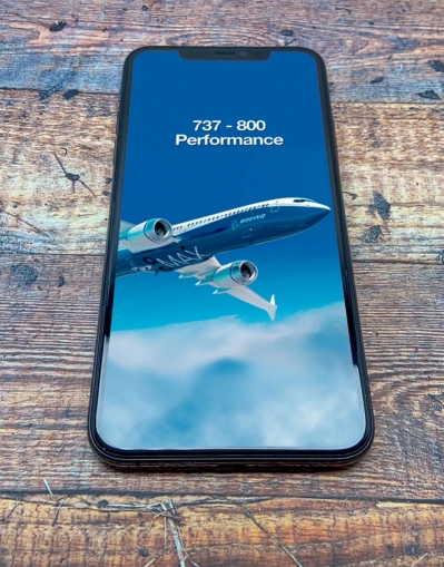 captura de pantalla de la aplicación Boeing para pilotos de aviones