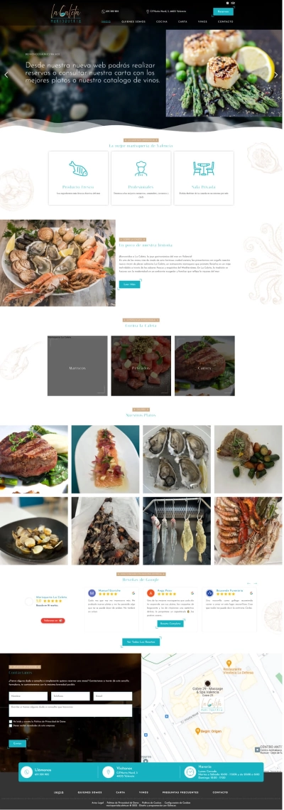 Creación del sitio web del restaurante La Caleta: un viaje gastronómico al diseño digital