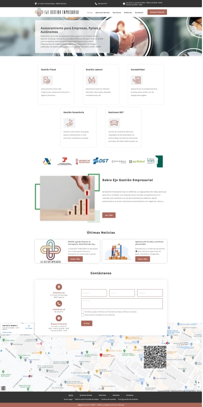 Creación web para Eje Gestión Empresarial