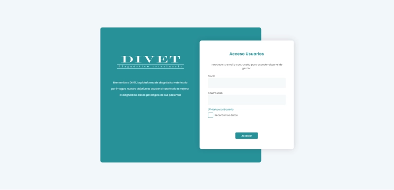 Captura de pantalla de RM solucion para las clínicas y especialistas veterinarios de Divet
