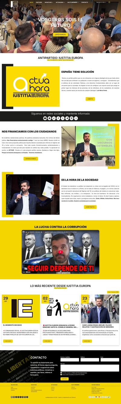 Desarrollo web de Iustitia Europa