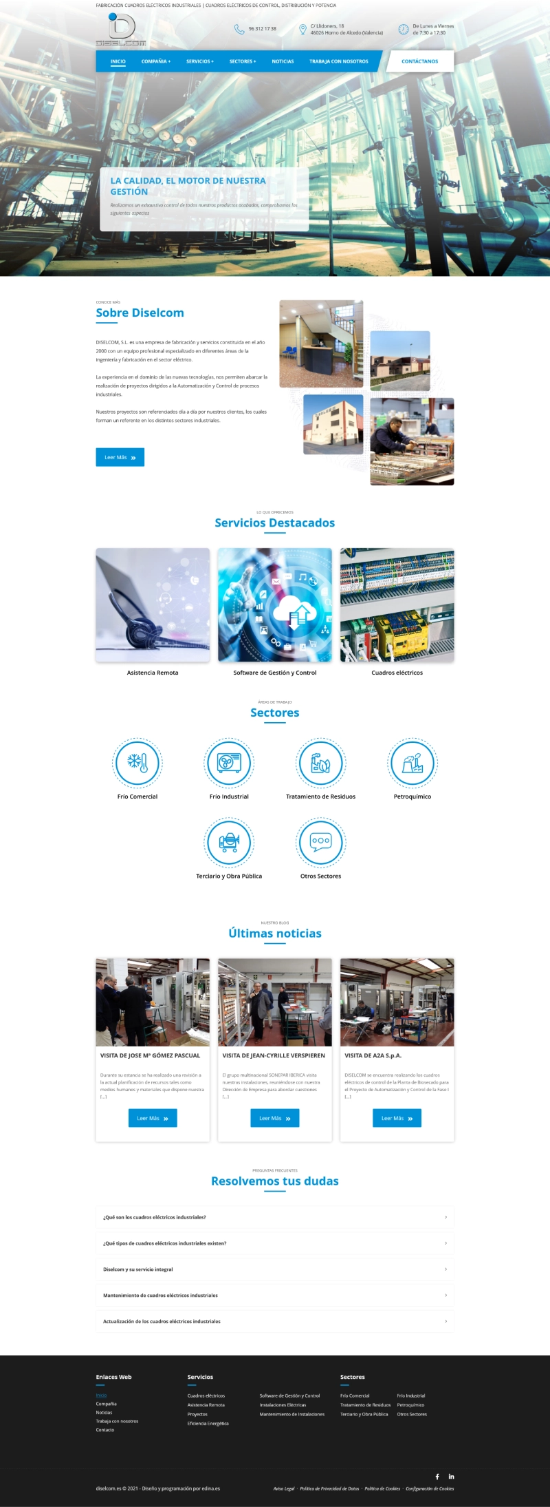 Diseño de pagina web corporativa Diselcom