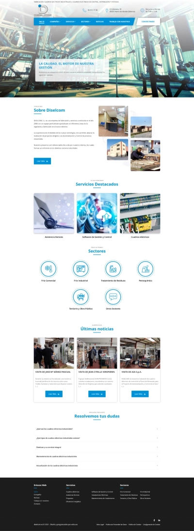 Diseño de pagina web corporativa Diselcom