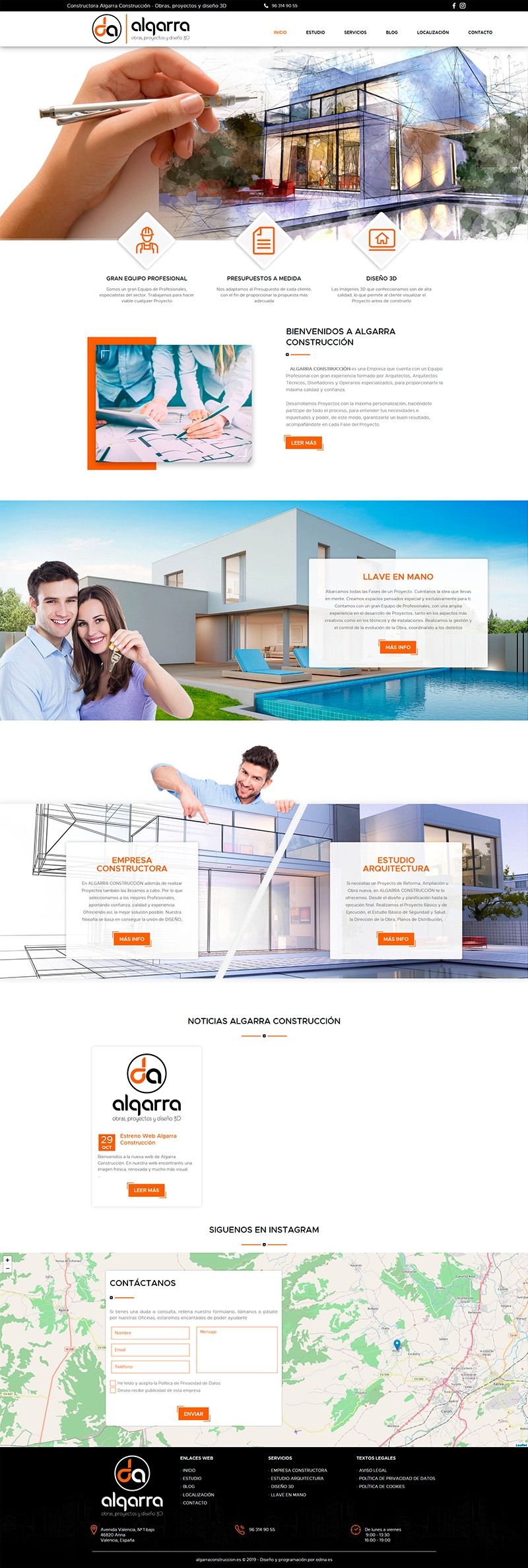 Captura de pantalla de Construcciones Algarra