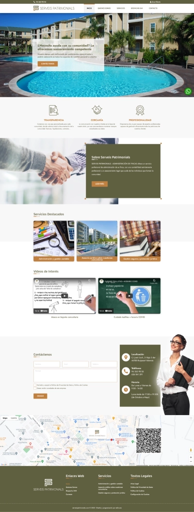 Diseño de paginas web corporativas para Serveis Patrimonials