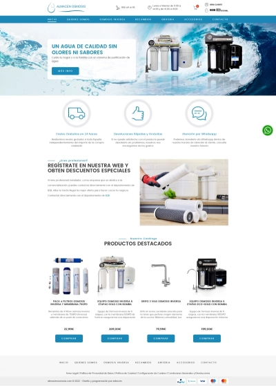 Diseño de web para tienda online para Almacén Osmosis