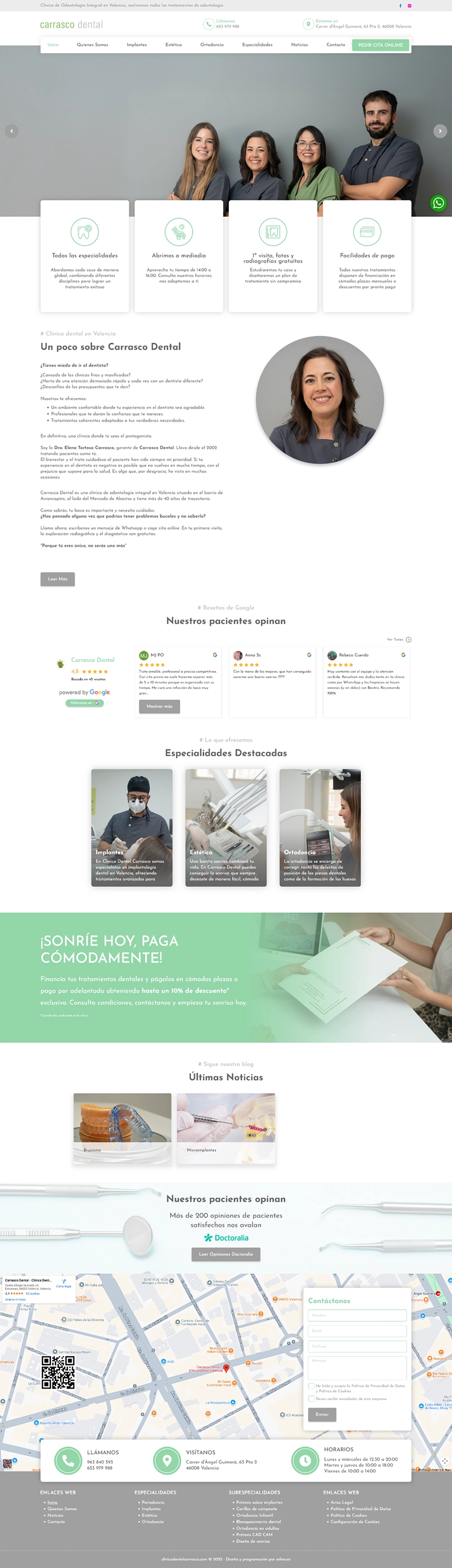 Captura de pantalla de Clínica Dental Carrasco