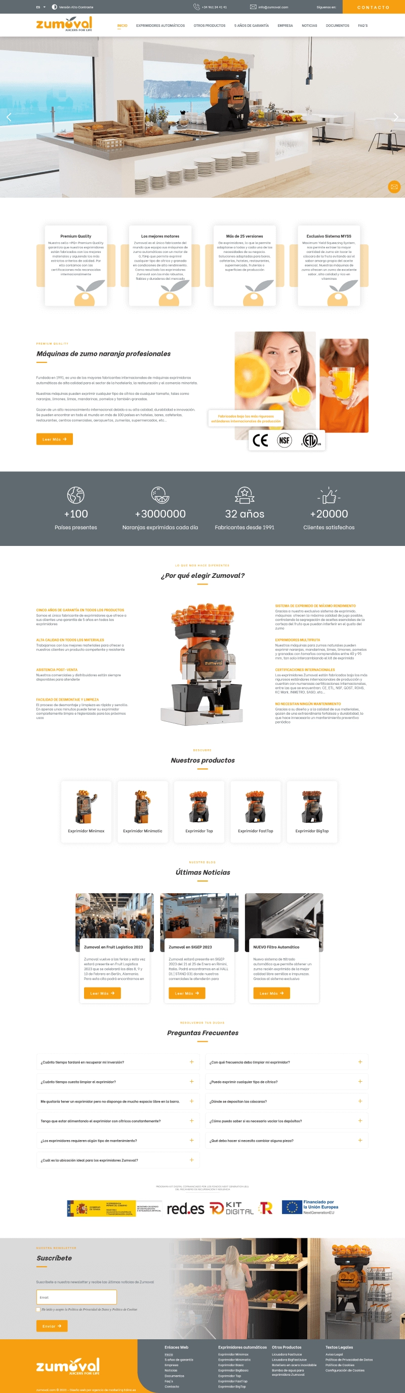 Diseño web nuevo para Zumoval