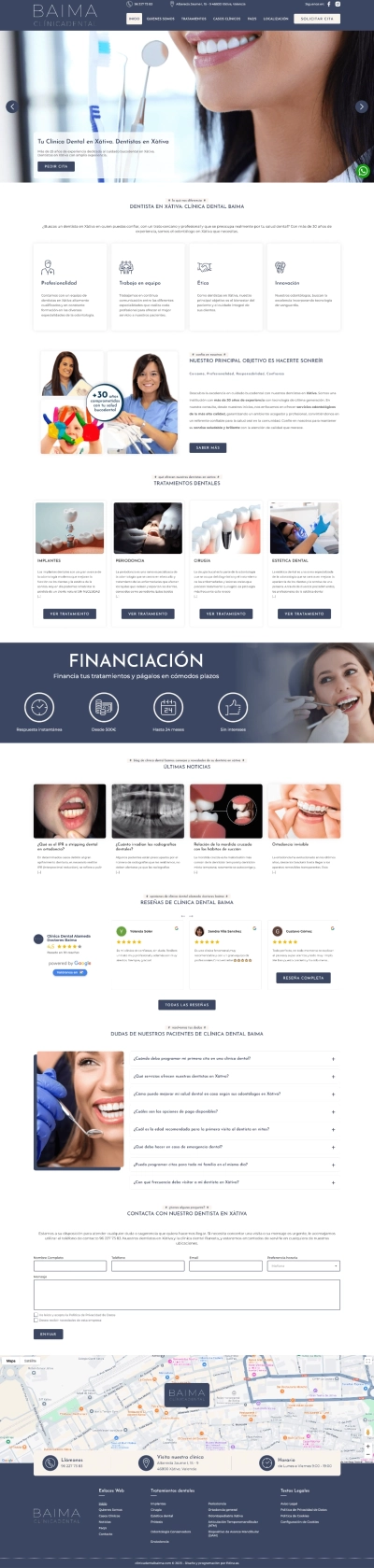 Diseño Web para Clínica Dental Baima