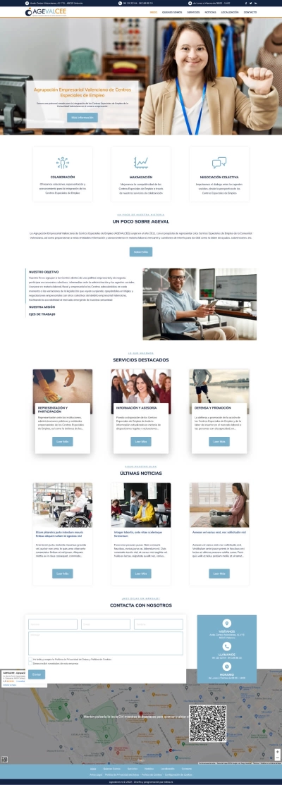 Diseño web para la agrupación AGEVALCEE