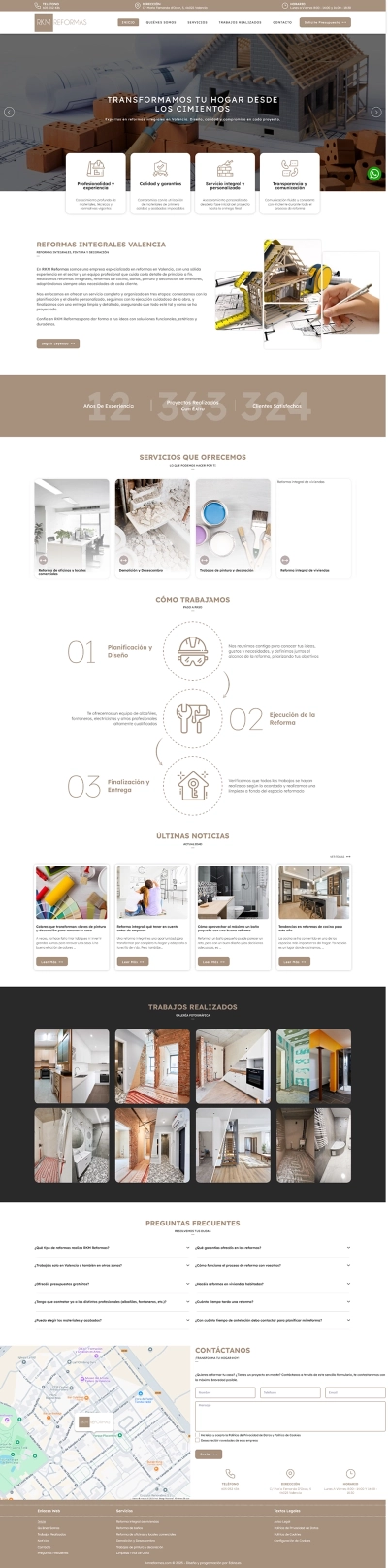 Diseño web para RKM Reformas