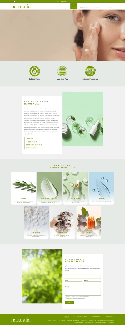 Landing Page para Naturalia