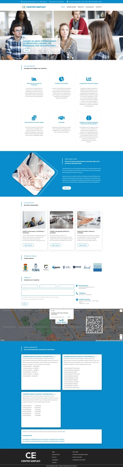 Página corporativa para Centro Empleo