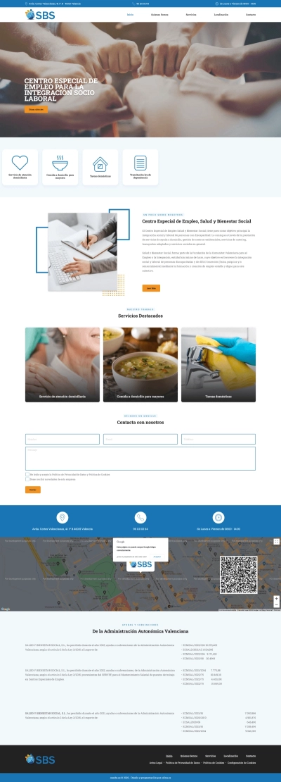 Página Corporativa para Centro Especial de Empleo CEESBS