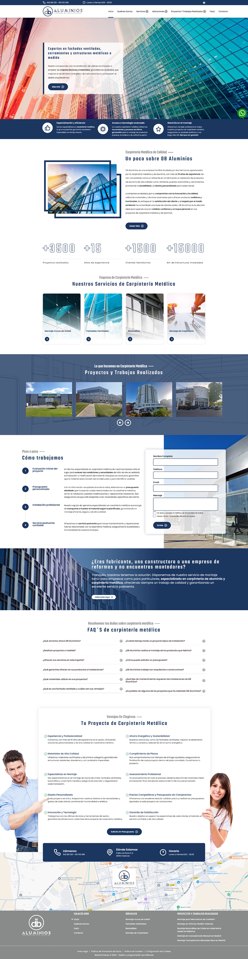 Página Web Corporativa de DB Aluminios