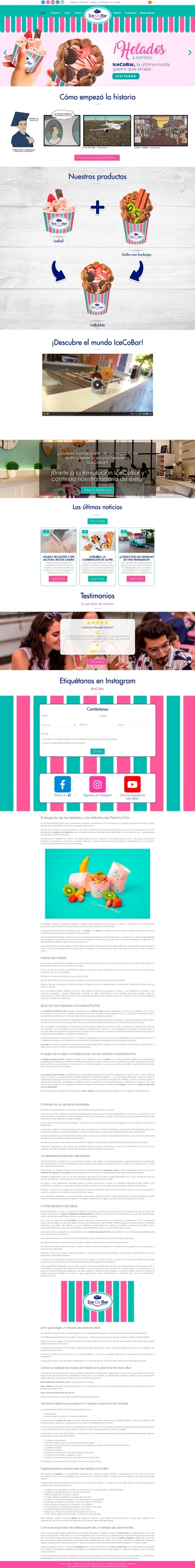 Páginas web para heladerías IceCoBar