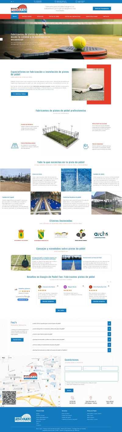 Proyecto Web Corporativa para PadelFan Valencia