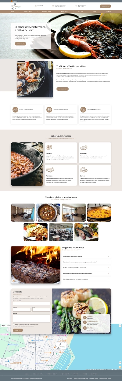 Proyecto web para el Restaurante L’ Àncora
