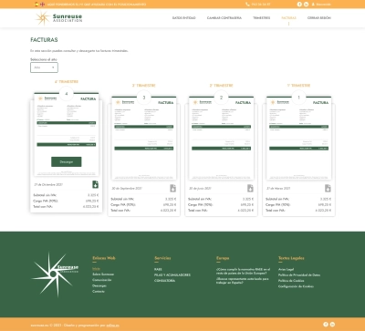  intranet para clientes de empresa Sunreuse Association