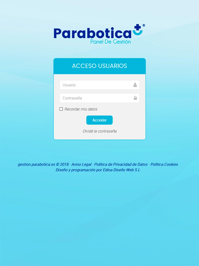 Captura de pantalla de CRM para gestionar las ventas, las actividades comerciales, los objetivos y los clientes para Parabotica