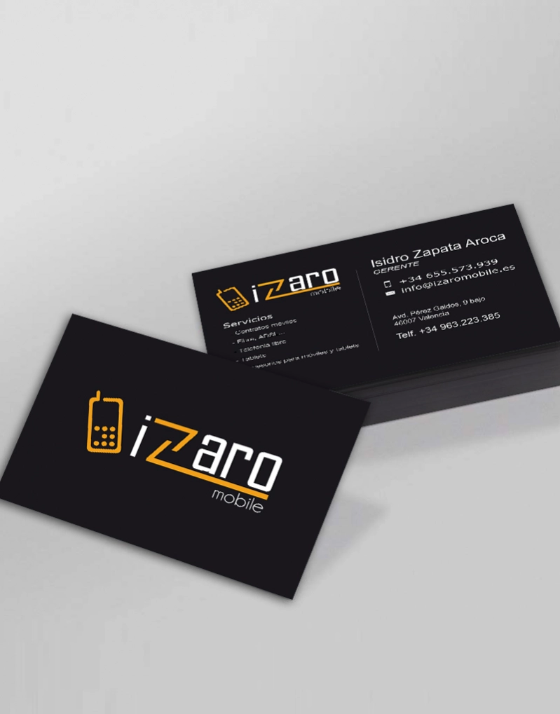 Tarjeta de visita Izaro Mobile