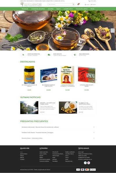 Tienda online para Bienestar Nature
