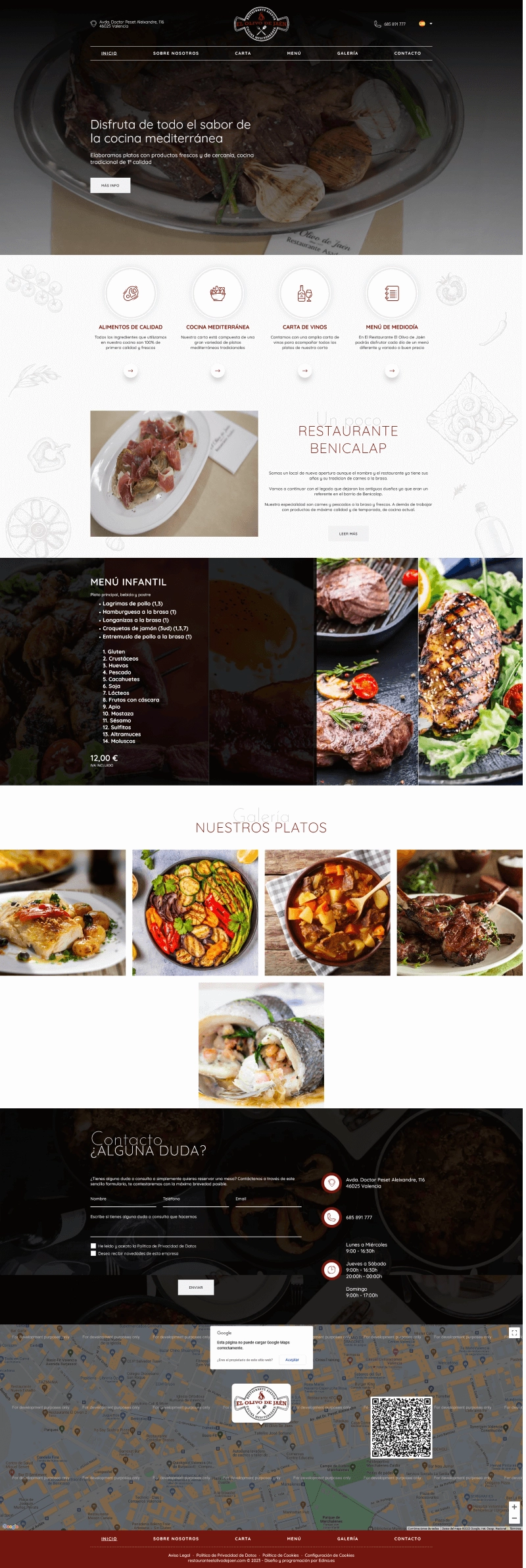 Web Corporativa para el Restaurante El Olivo de Jaén