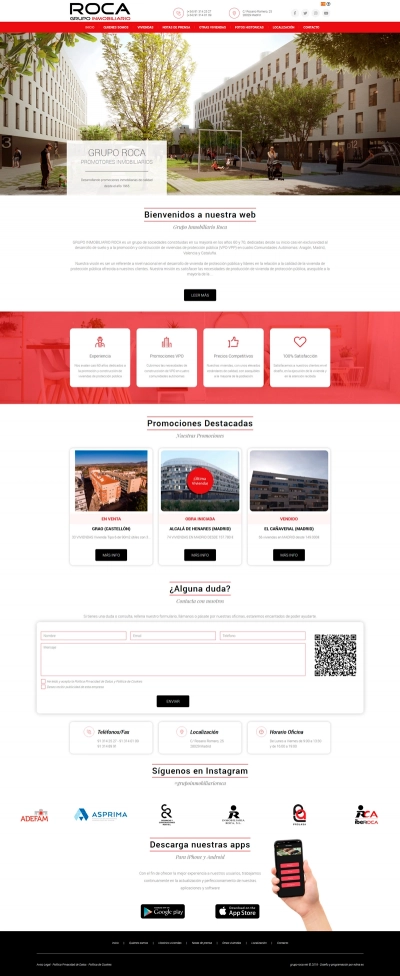 Web corporativa para Grupo Roca
