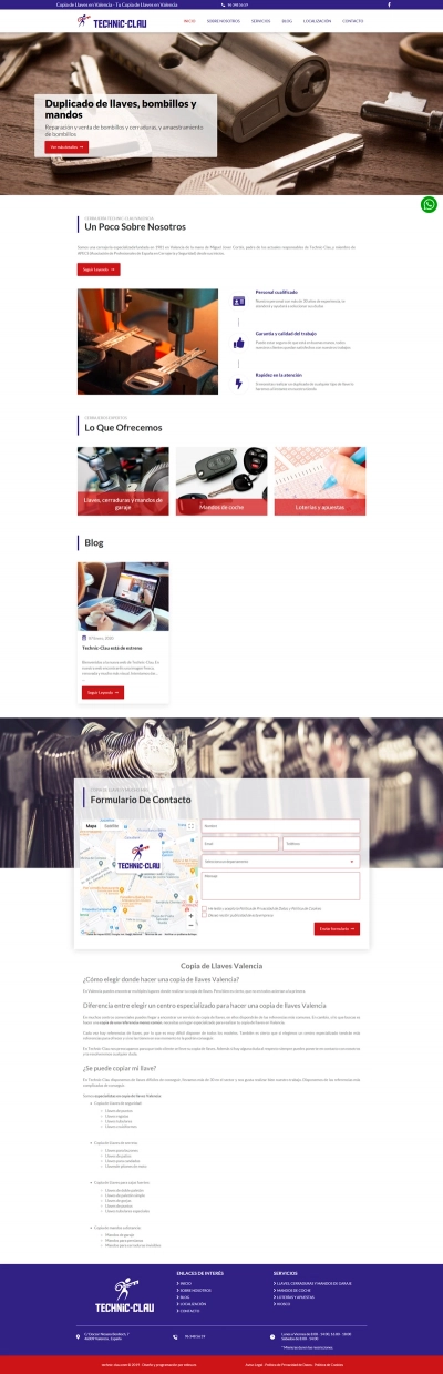 Web corporativa para Technic-Clau